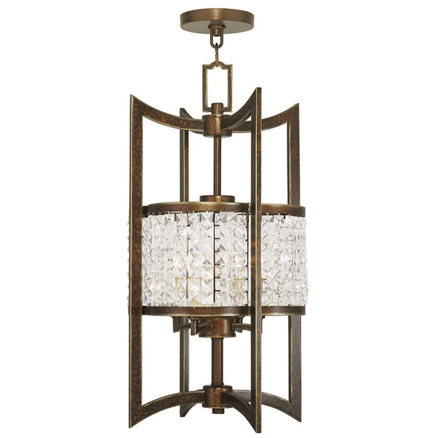 Grammercy Hand Painted Palacial Bronze 12-Inch Four-Light Pendant - Image 1