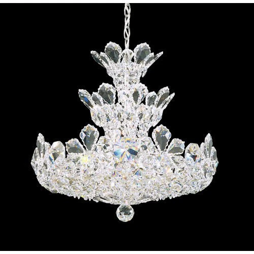 Silver 15-Light Crystal Swarovski Elements Pendant, 20W x 19H x 20D - Image 1