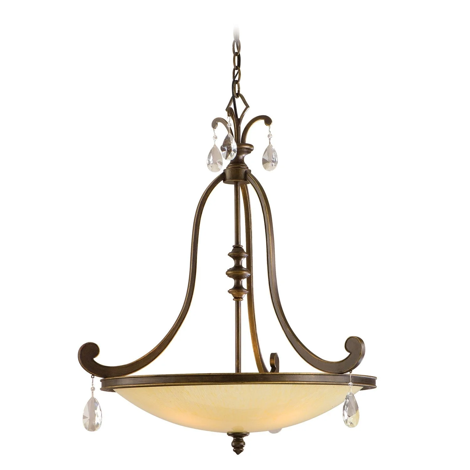 Bronze Four-Light Inverted Pendant - Image 1