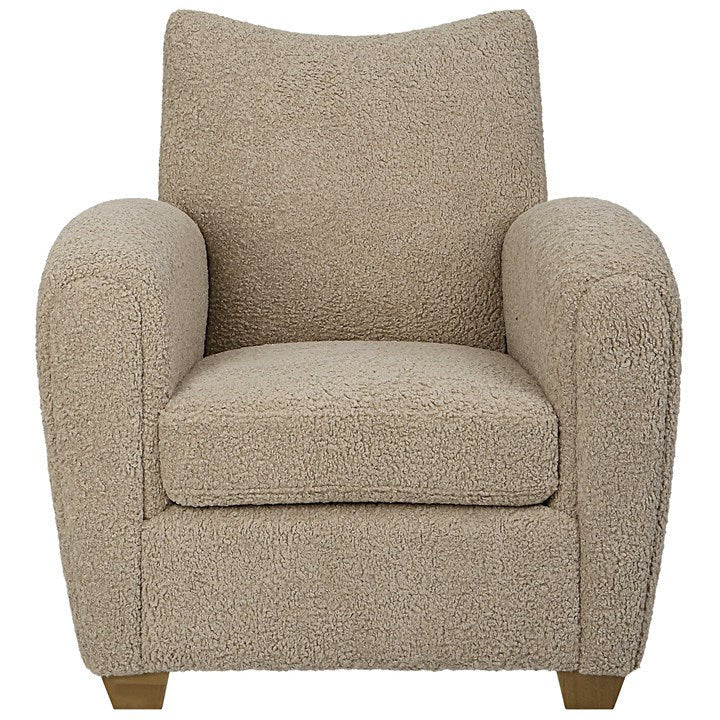 Uttermost Teddy Latte Faux Shearling Accent Chair - Image 2
