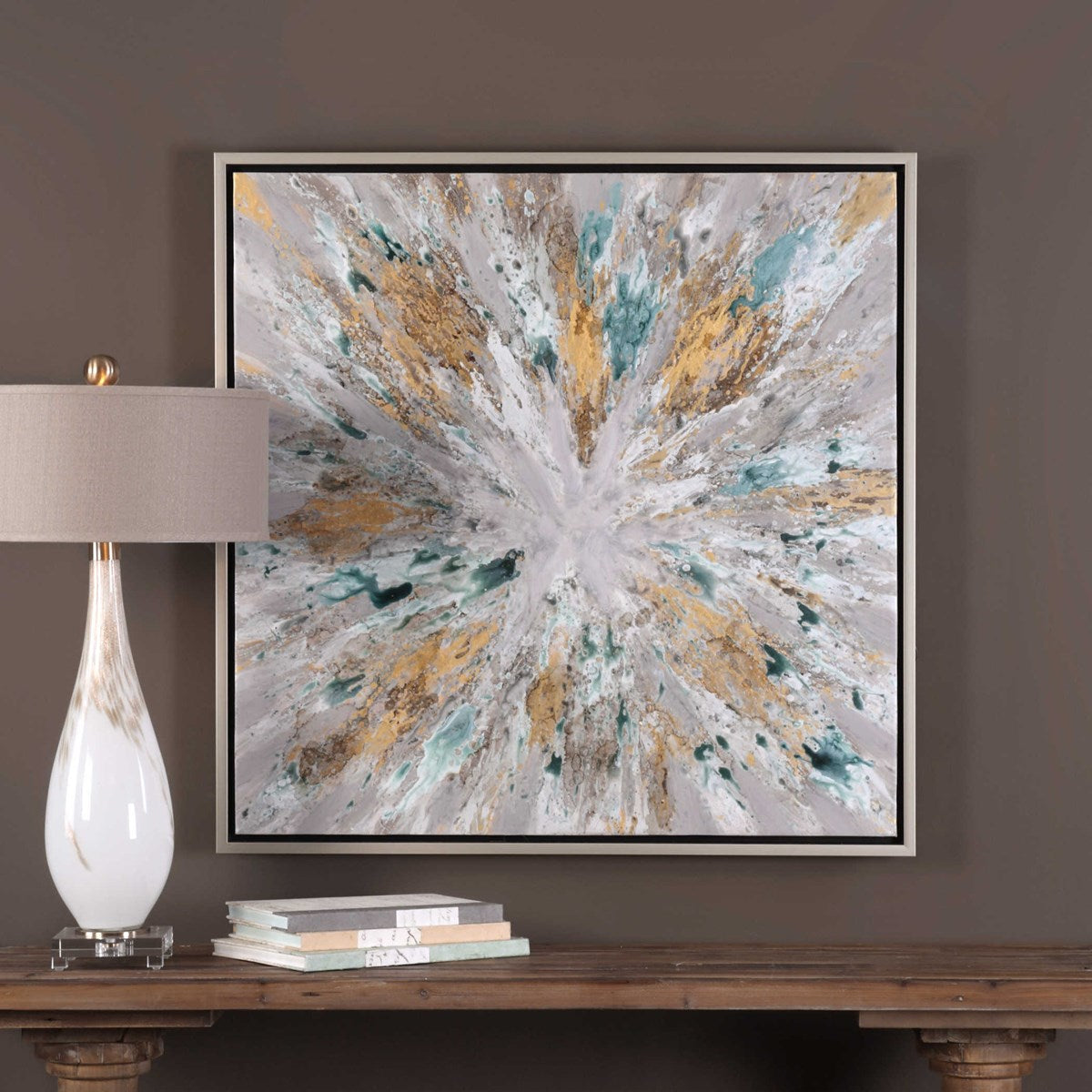 Uttermost Exploding Star Hand Painted Canvas - Image 2