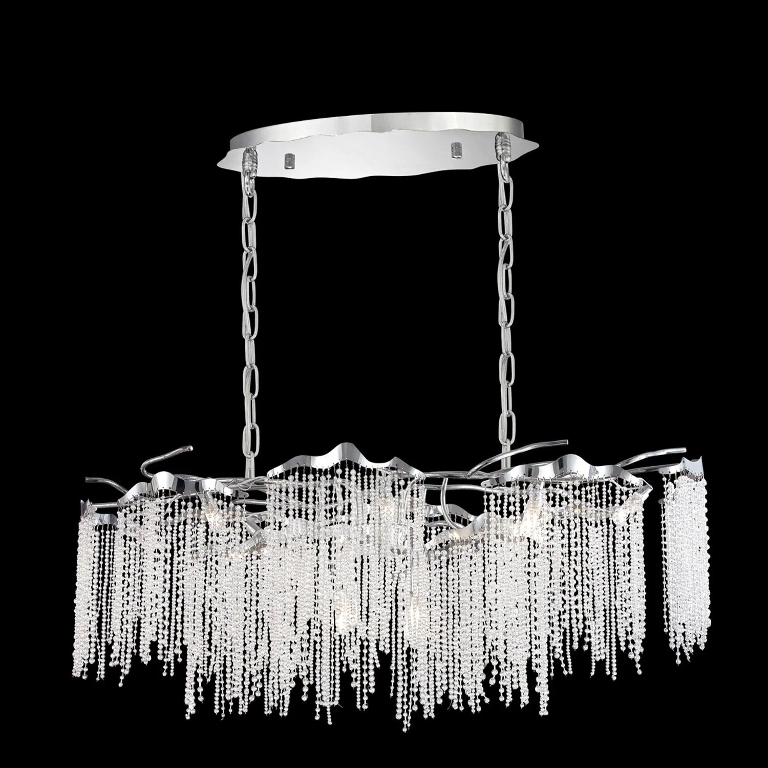 Arte Chrome 19-Inch 12-Light Chandelier - Image 1