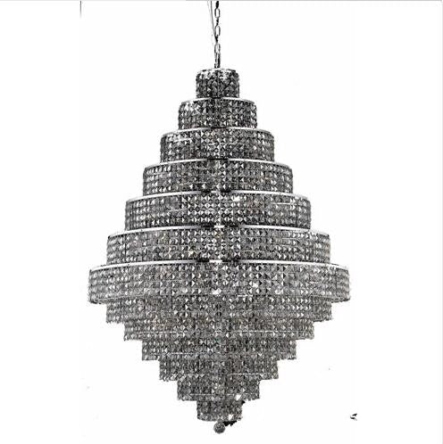 polished chrome sphere crystal pendant - Image 1