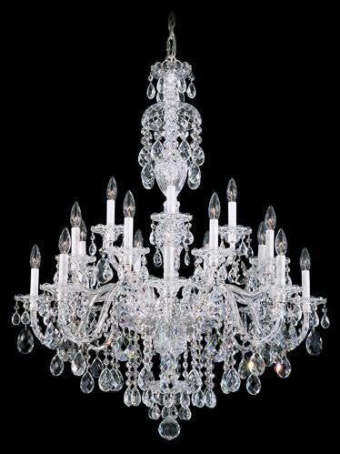 Silver 20-Light Clear Heritage Handcut Crystal Chandelier, 34W x 43H x 34D - Image 1