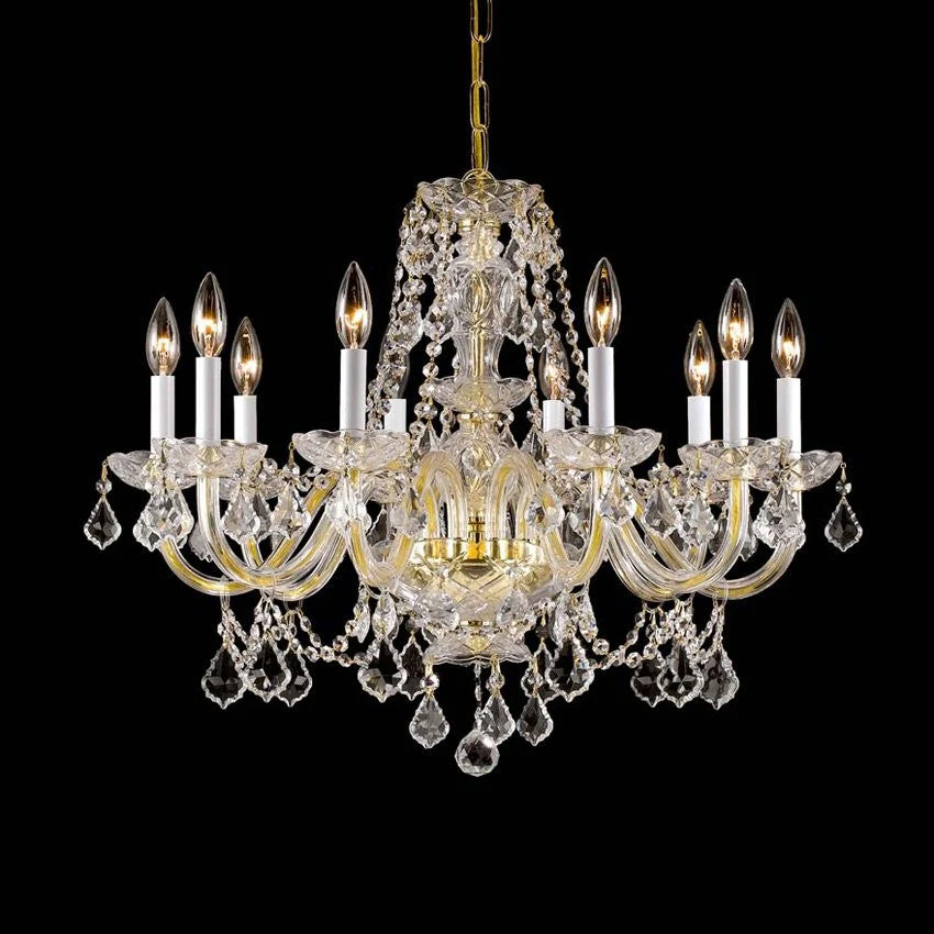 Gold plated 8 Lights Bohemian Crystal chandelier - Image 1