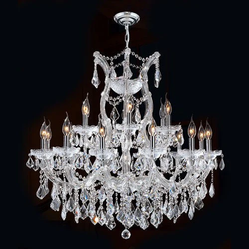 Maria Theresa 19-Light Chrome Finish with Clear-Crystals Chandelier - Image 1