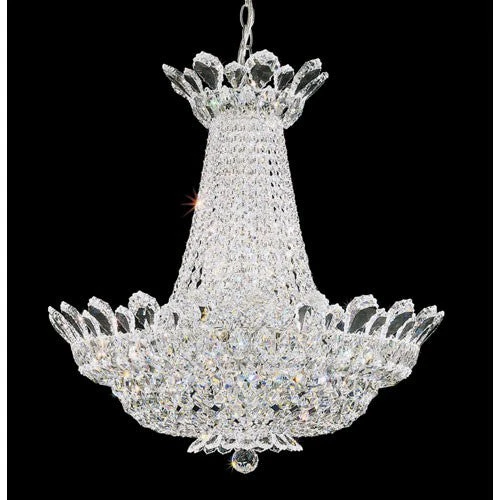 Silver 24-Light Crystal Swarovski Element Pendant, 24W x 24H x 24D - Image 1