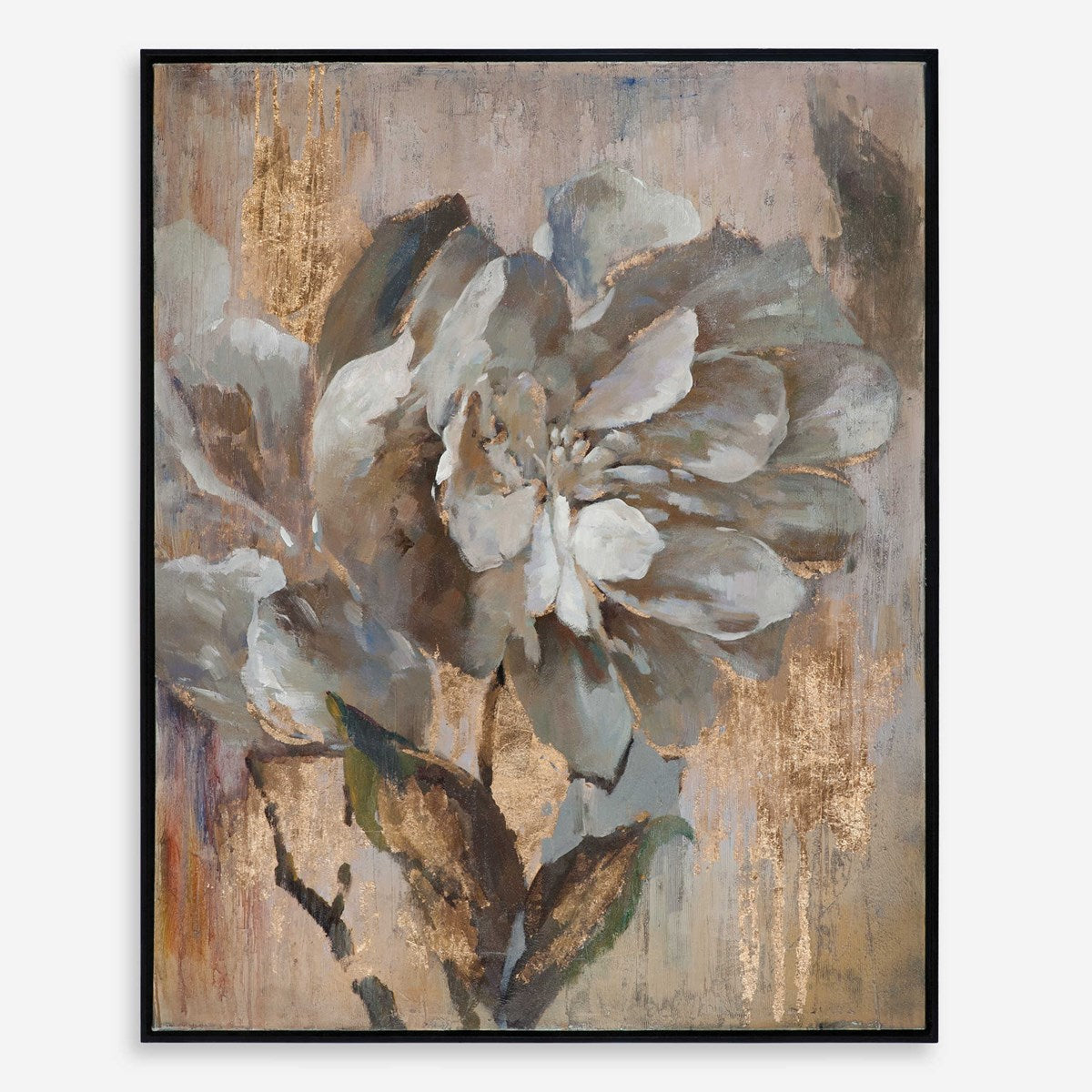 Uttermost Dazzling Floral Contemporary Hand Painted Canvas - Image 3