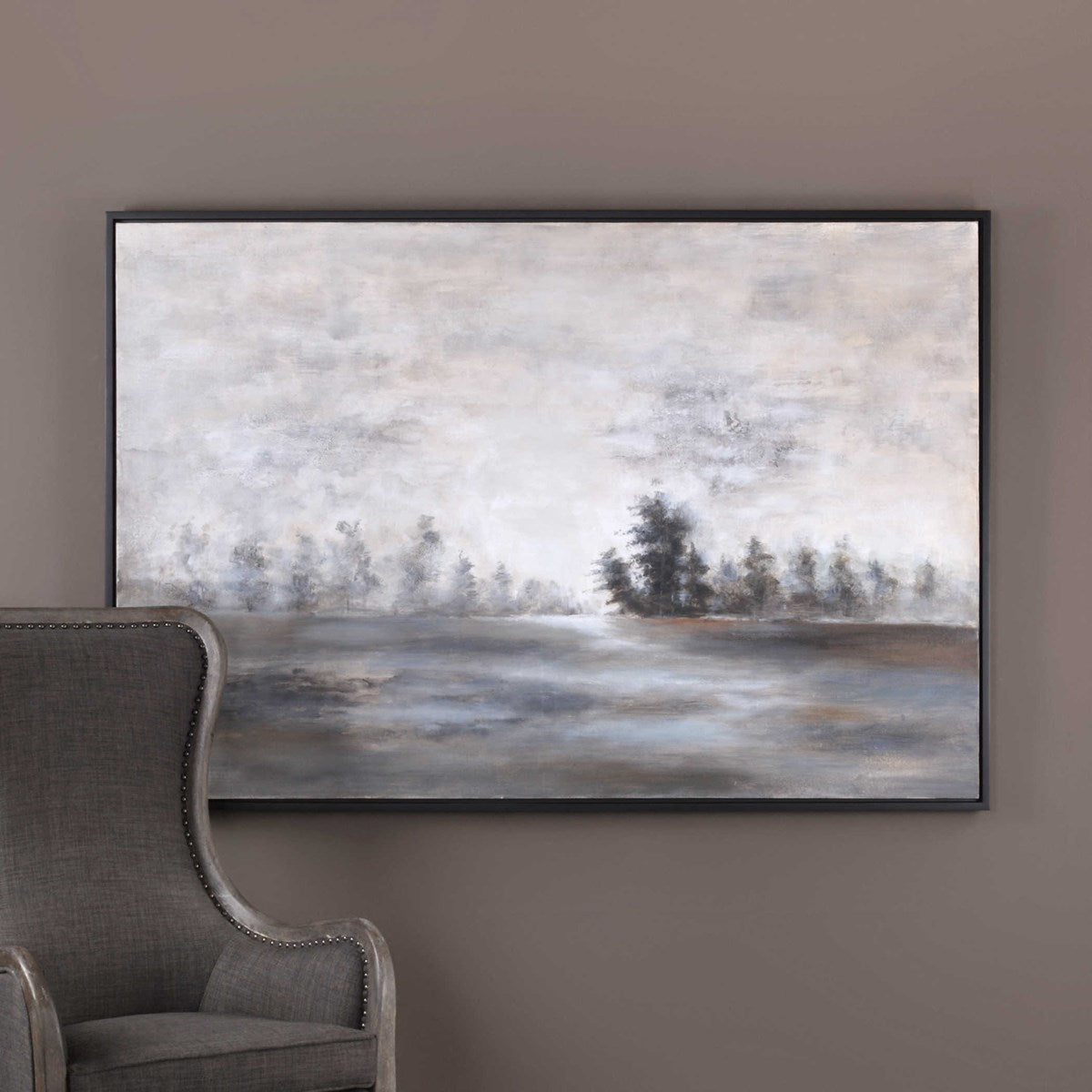 Uttermost Evening Mist Landscape Hand Painted Canvas - Image 1