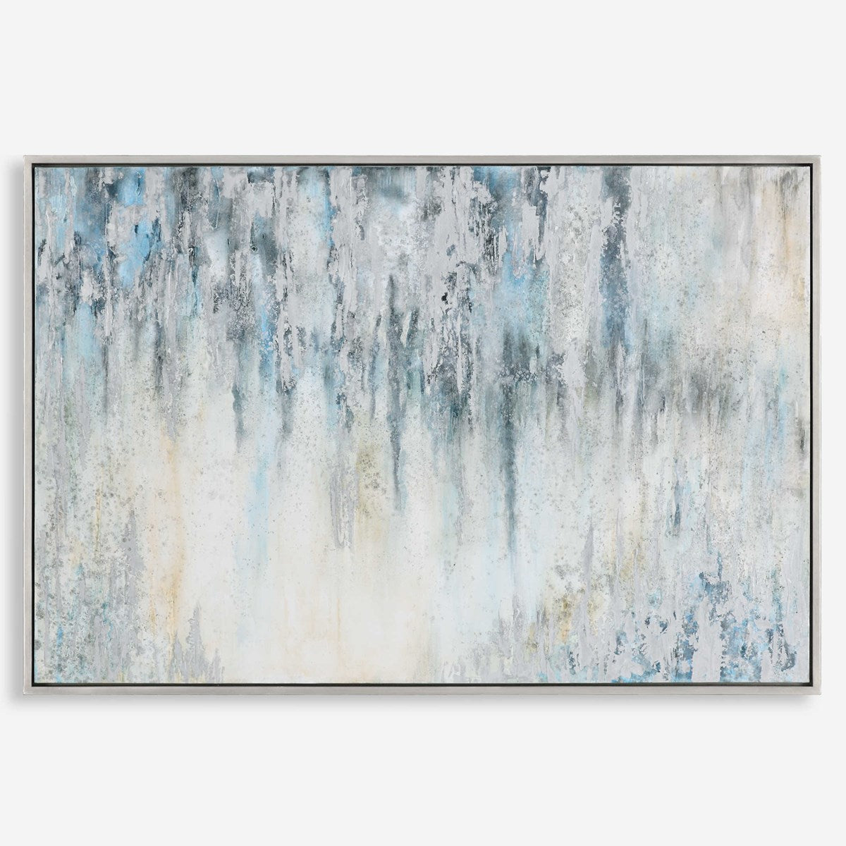 Uttermost Overcast Cool Blue and Gray Hand Painted Canvas - Image 2