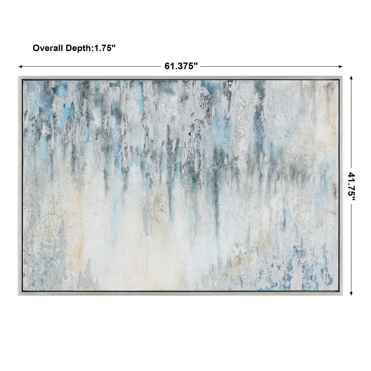 Uttermost Overcast Cool Blue and Gray Hand Painted Canvas - Image 3