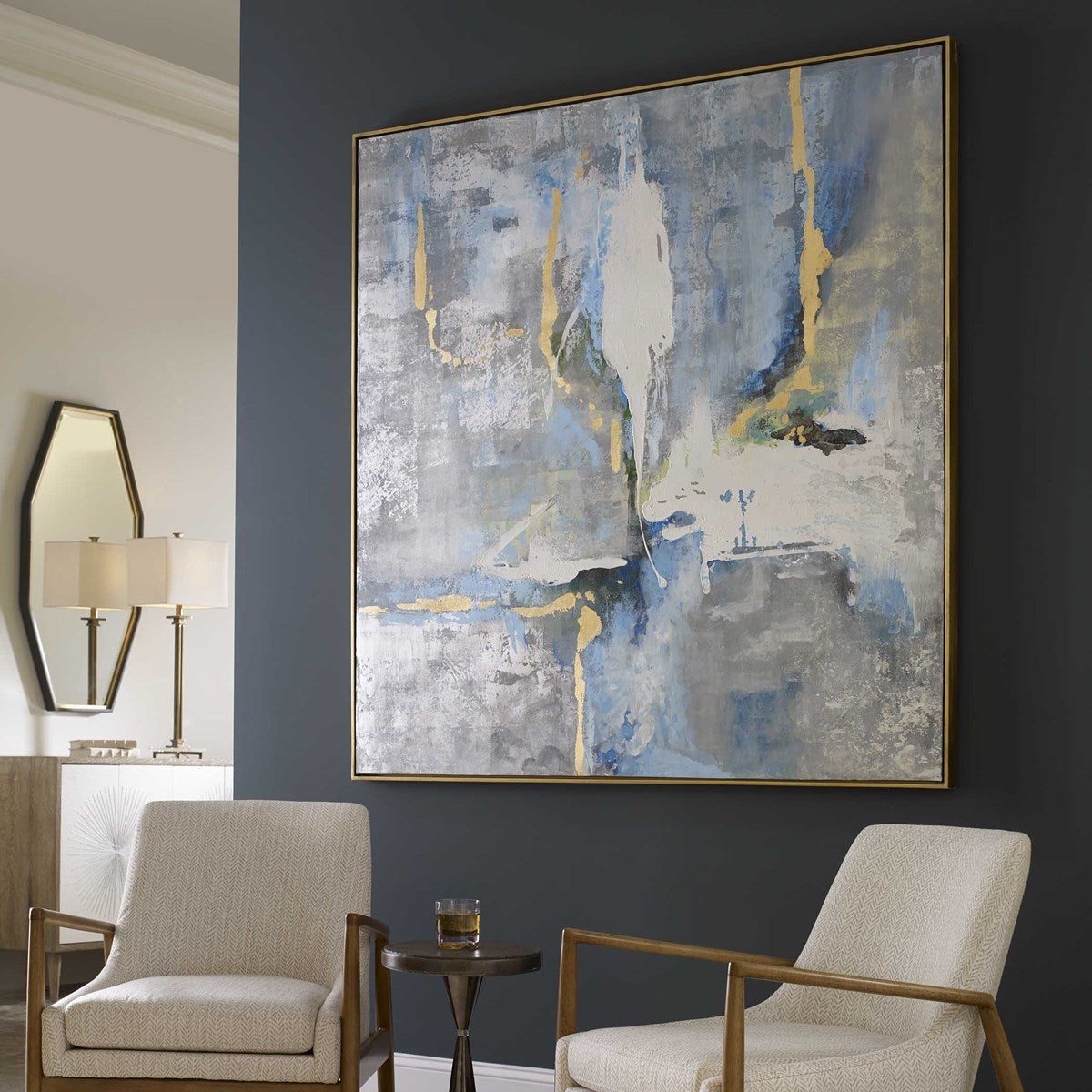 Uttermost Meditation Abstract Hand Painted Canvas - Image 1