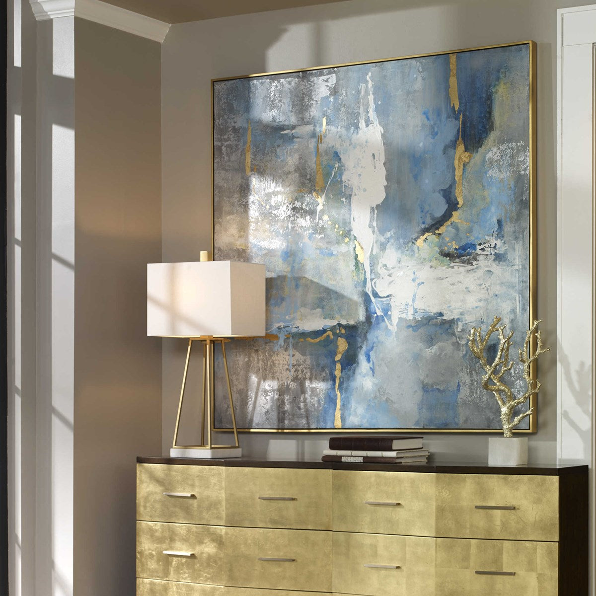 Uttermost Meditation Abstract Hand Painted Canvas - Image 3