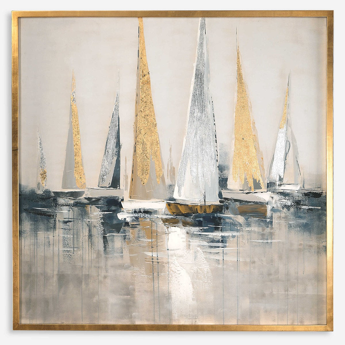 Uttermost Regatta Contemporary Coastal Hand Painted Canvas - Image 2