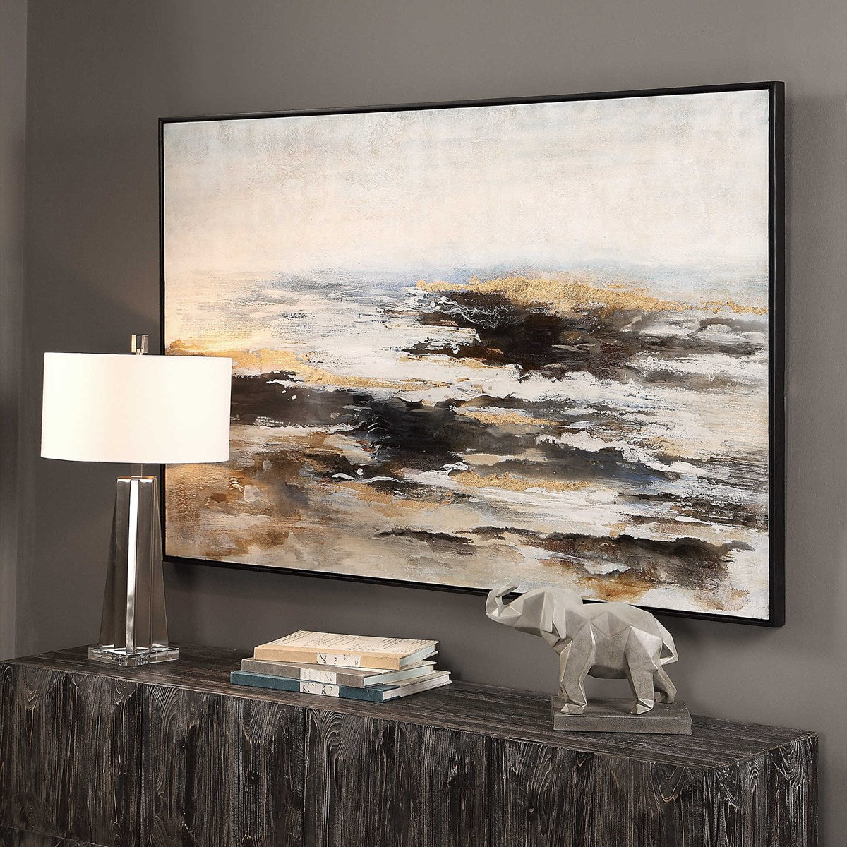 Uttermost Aftermath Modern Abstract Hand Painted Canvas - Image 3