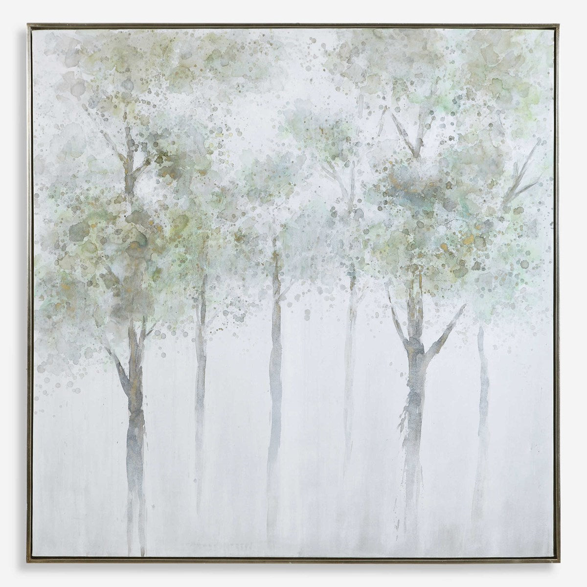 Uttermost Calm Forest Watercolor Hand Painted Canvas - Image 2
