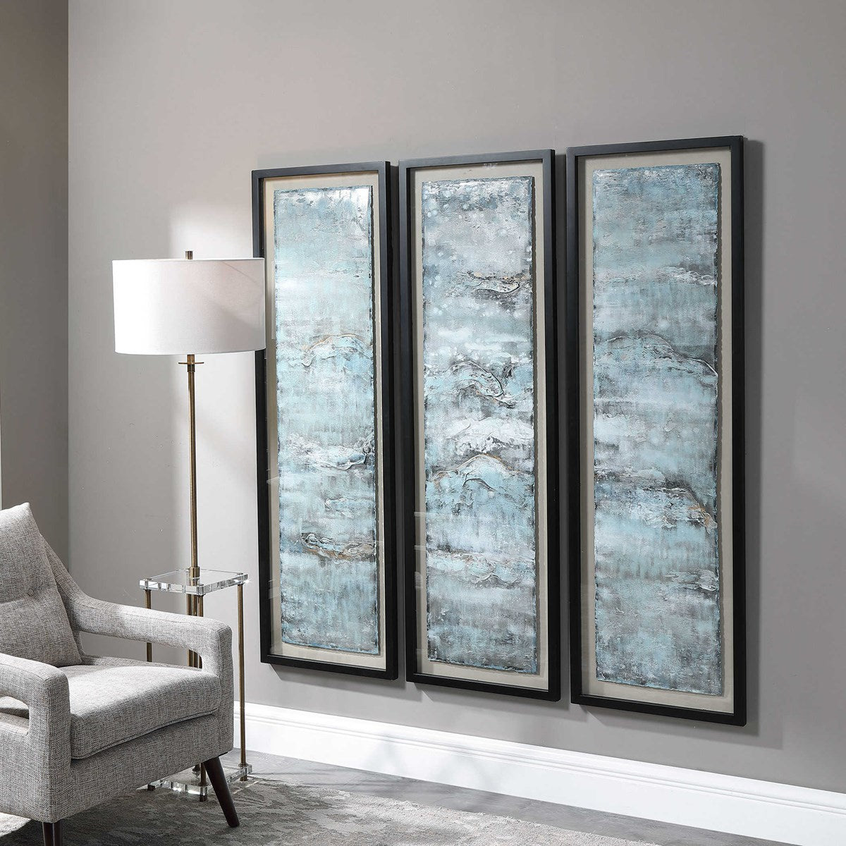 Uttermost Ocean Swell Set of 3 Framed Prints - Image 3