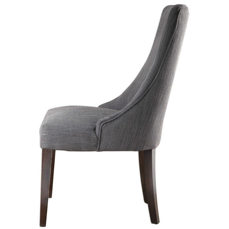 Uttermost Patamon Charcoal Gray Armless Accent Chairs Set of 2 - Image 3