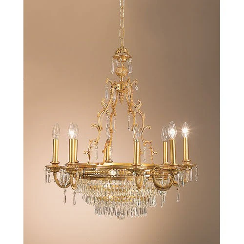 Renaissance French Gold Twelve-Light Chandelier - Image 1