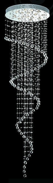 5 light polished chrome Contemporary spiral Crystal Chandelier - Image 1