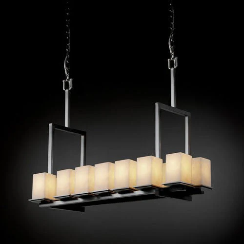 Clouds Montana 14-Light Brushed Nickel Tall Bridge Chandelier - Image 1