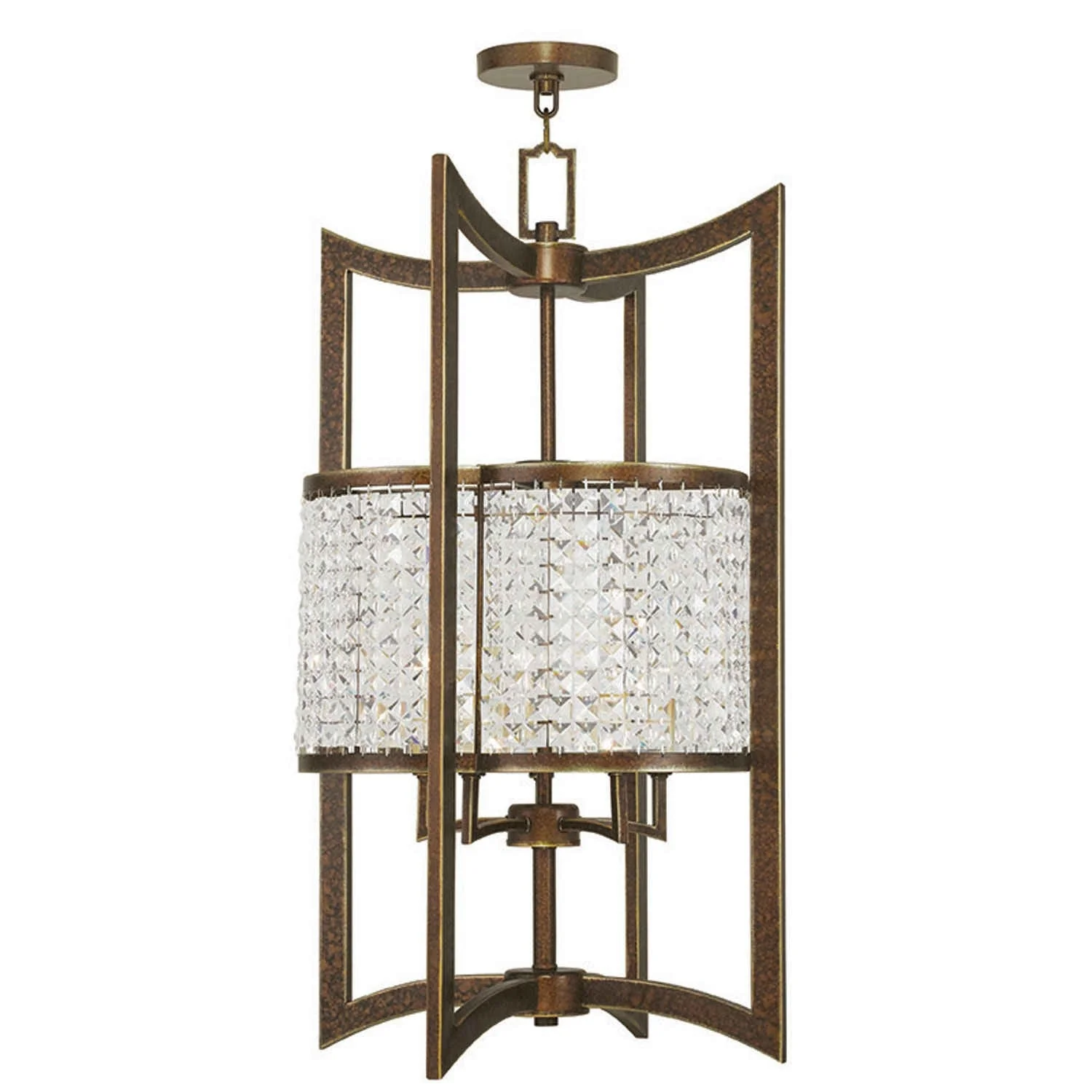 Grammercy Hand Painted Palacial Bronze 17-Inch Five-Light Pendant - Image 1