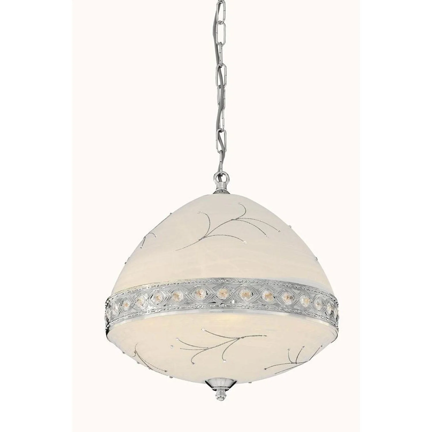 Italia Chrome Six-Light Pendant with Swarovski Elements Crystal - Image 1