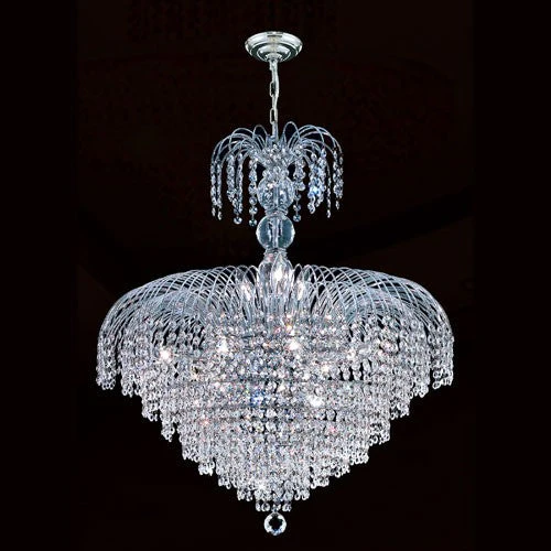 14-Light Chrome Finish with Clear-Crystals Chandelier - Image 1