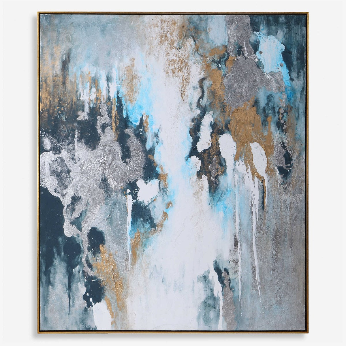 Uttermost Stormy Seas Abstract Hand Painted Canvas - Image 3