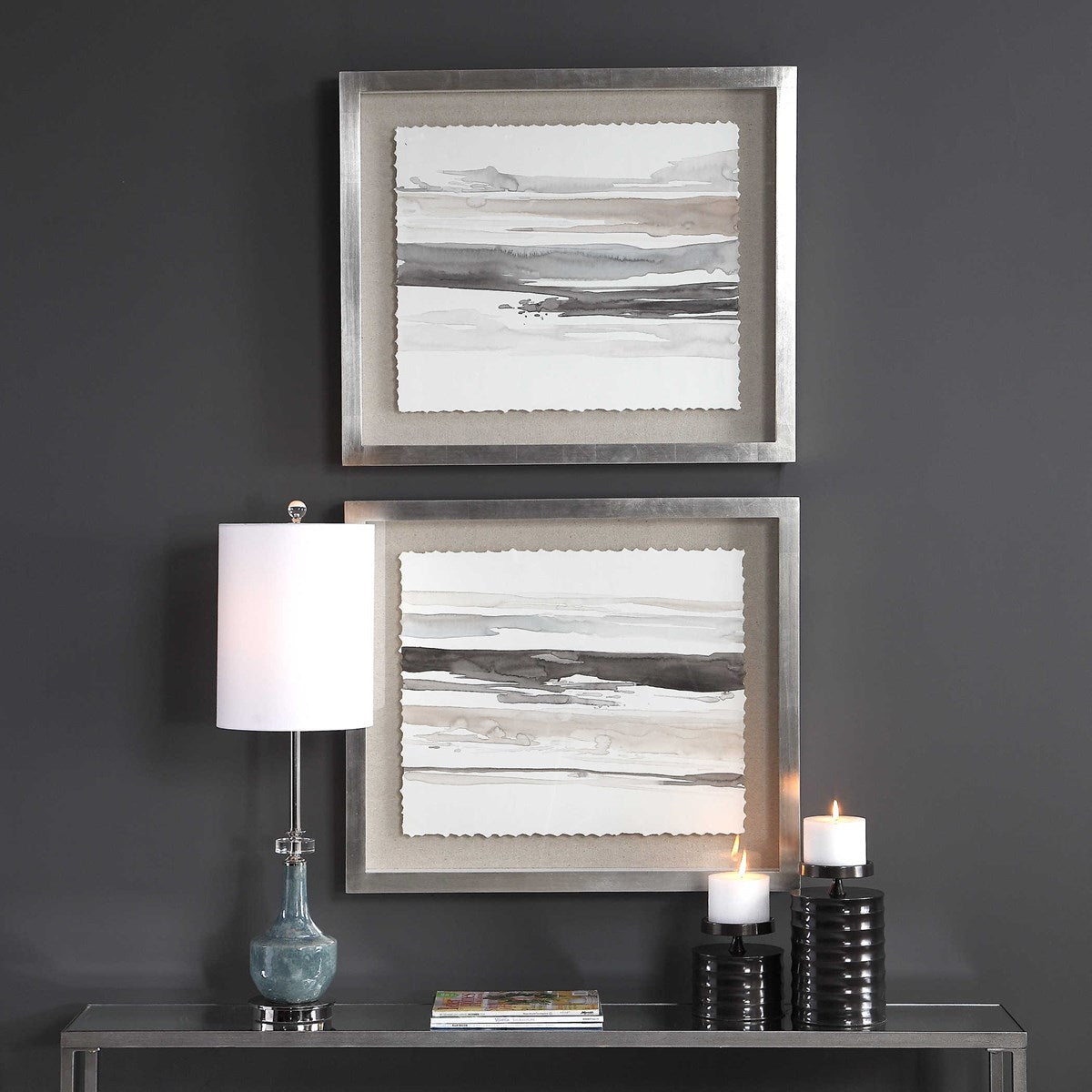 Uttermost Neutral Landscape Set of 2 Framed Prints - Image 1