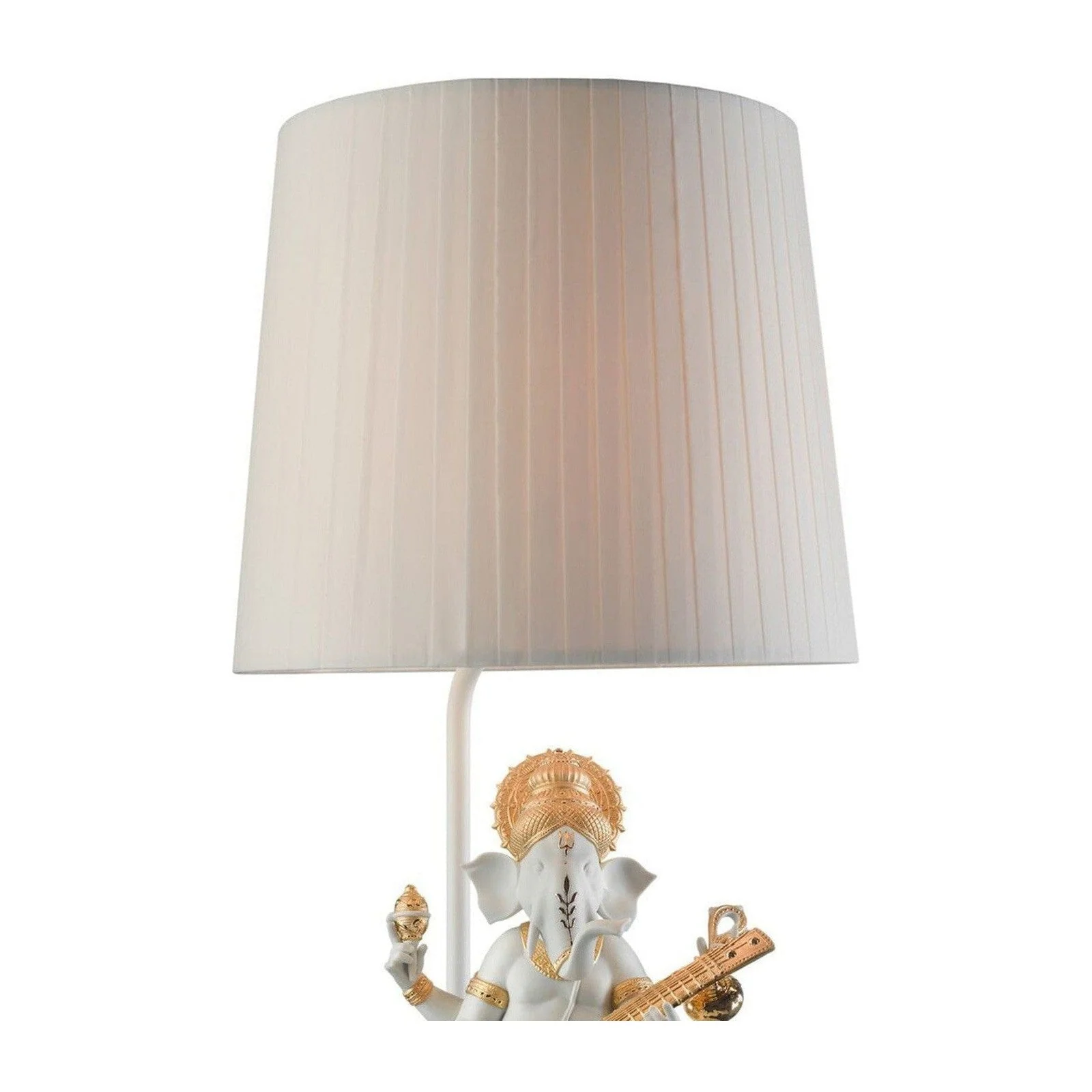 Lladro Veena Ganesha Table Lamp Golden Luster (US) - Image 2