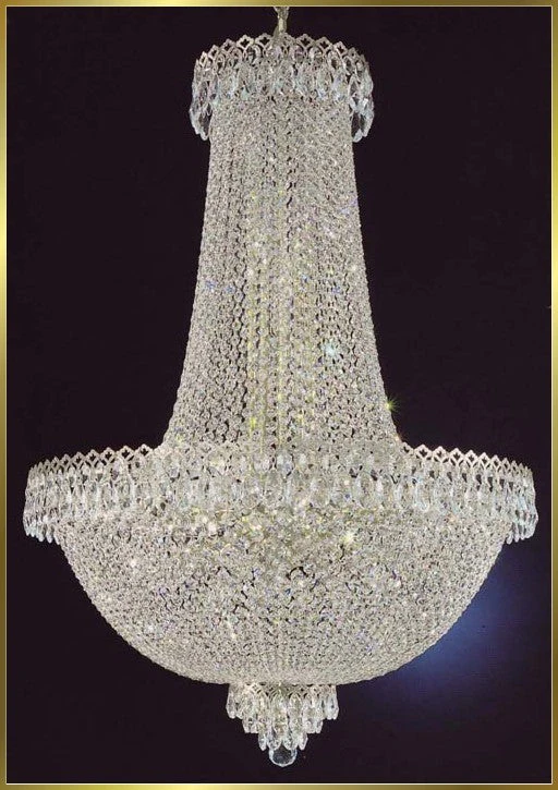 21 lights crystal chandelier in polished chrome finish - Image 1