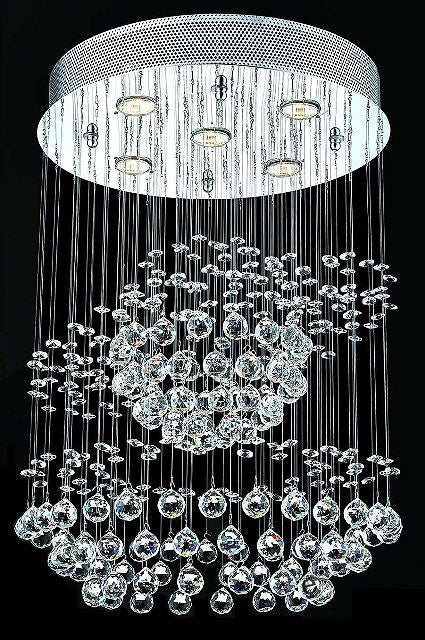 4 light polished chrome Contemporary galaxy Crystal Chandelier - Image 1