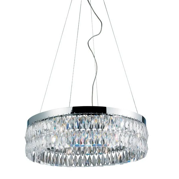 Polished chrome 8 Light contemporary crystal Chandelier - Image 1