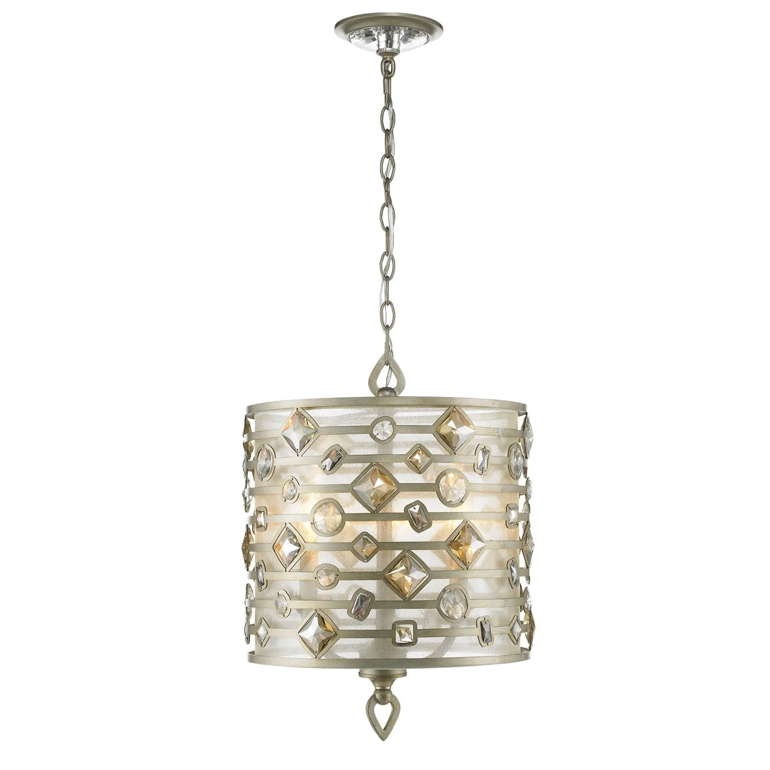 Coronada White Gold Three Light Pendant - Image 1
