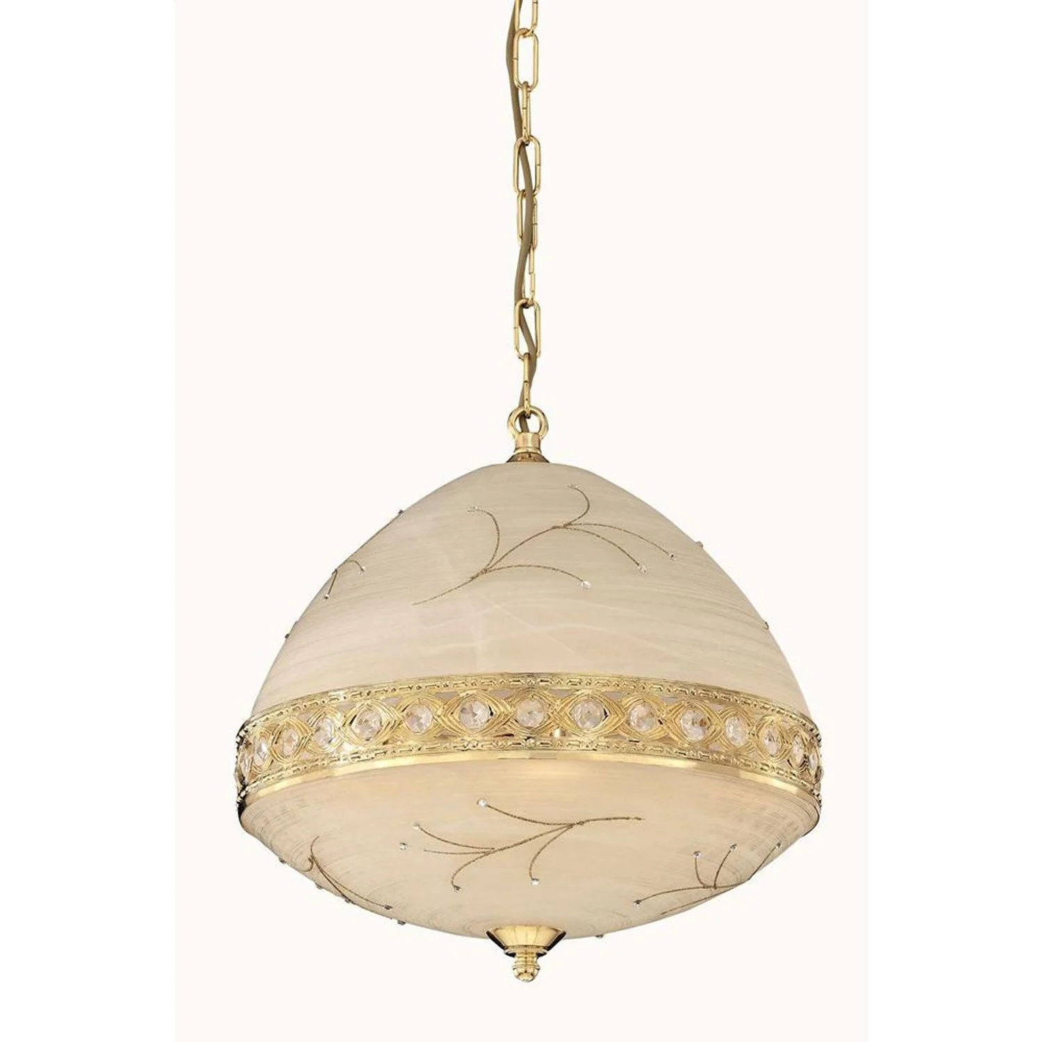 Italia Gold 16-Inch Six-Light Pendant with Swarovski Elements Crystal - Image 1