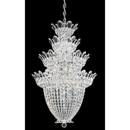 Silver 24-Light Crystal Swarovski Elements Pendant, 24W x 38H x 24D - Image 1