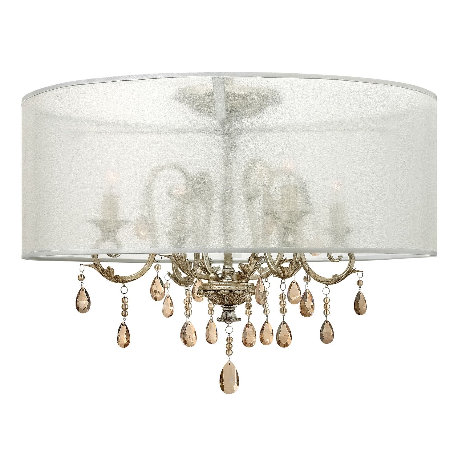 Silver Leaf Four Light Flush Mount - Image 1