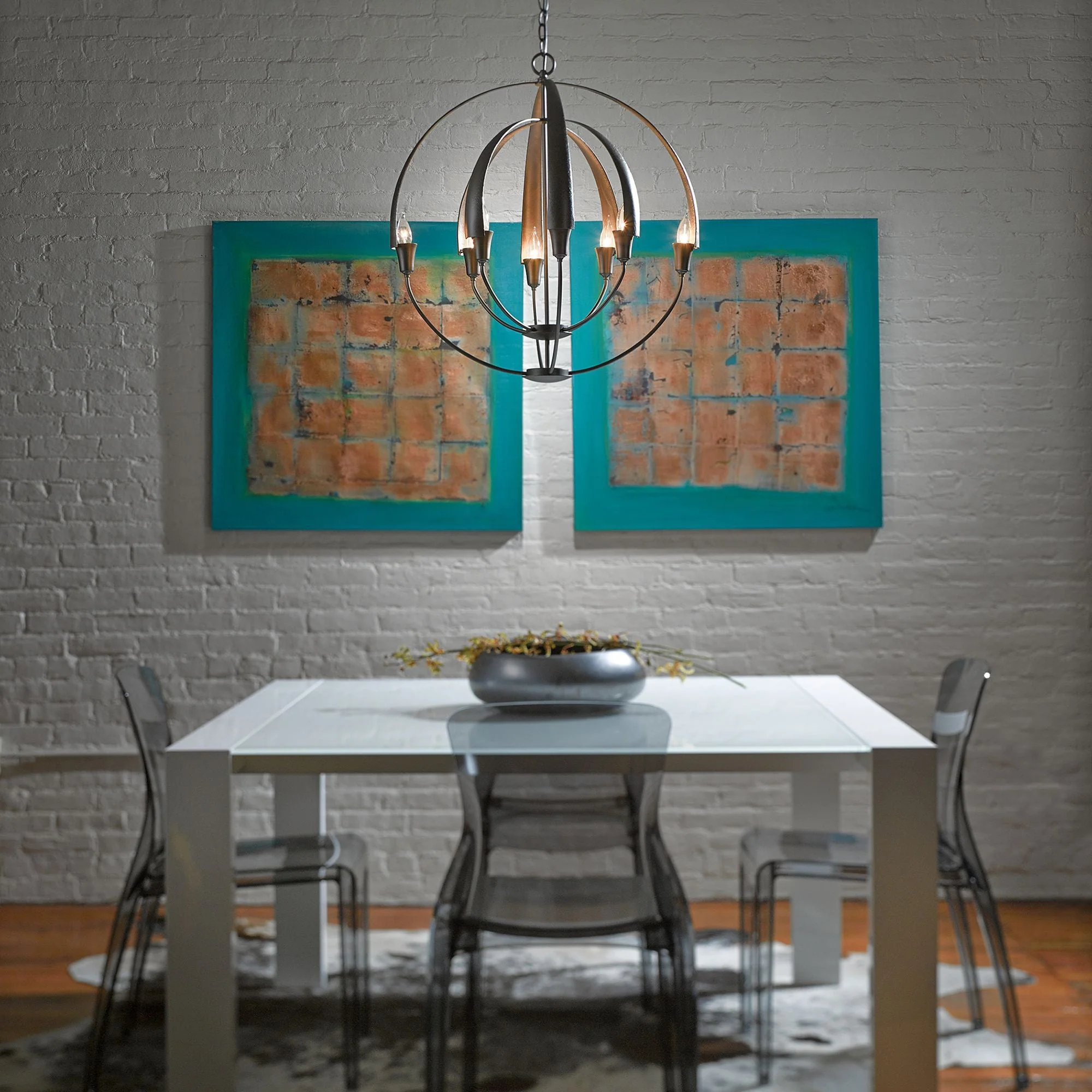 Double Cirque Dark Smoke Chandelier With - Image 1