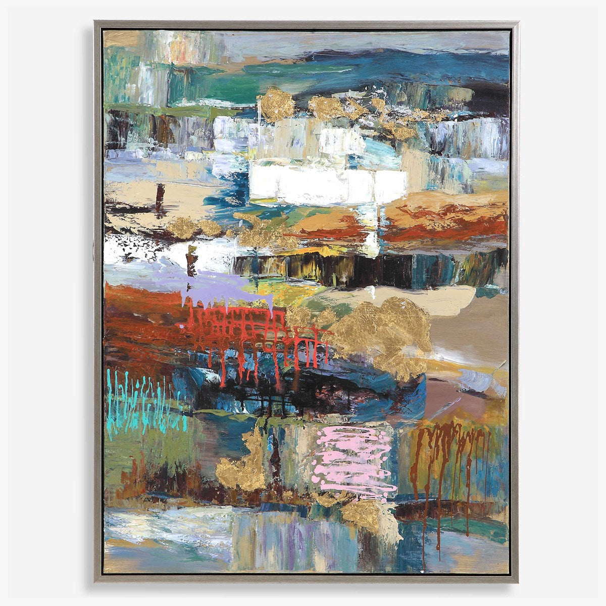 Uttermost Fiesta Modern Abstract Hand Painted Canvas