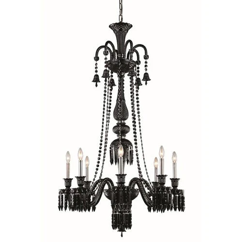 Majestic Elegant Cut Crystal Black Eight Light - Image 1