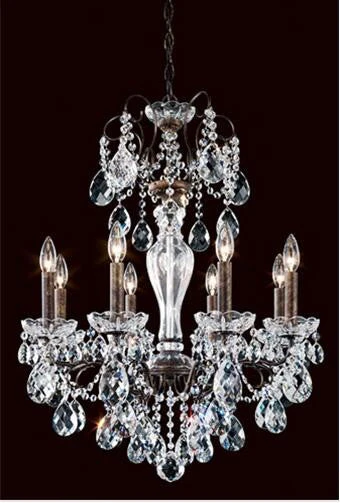 Bronze Eight-Light Chandelier with Clear Heritage Crystal - Image 1
