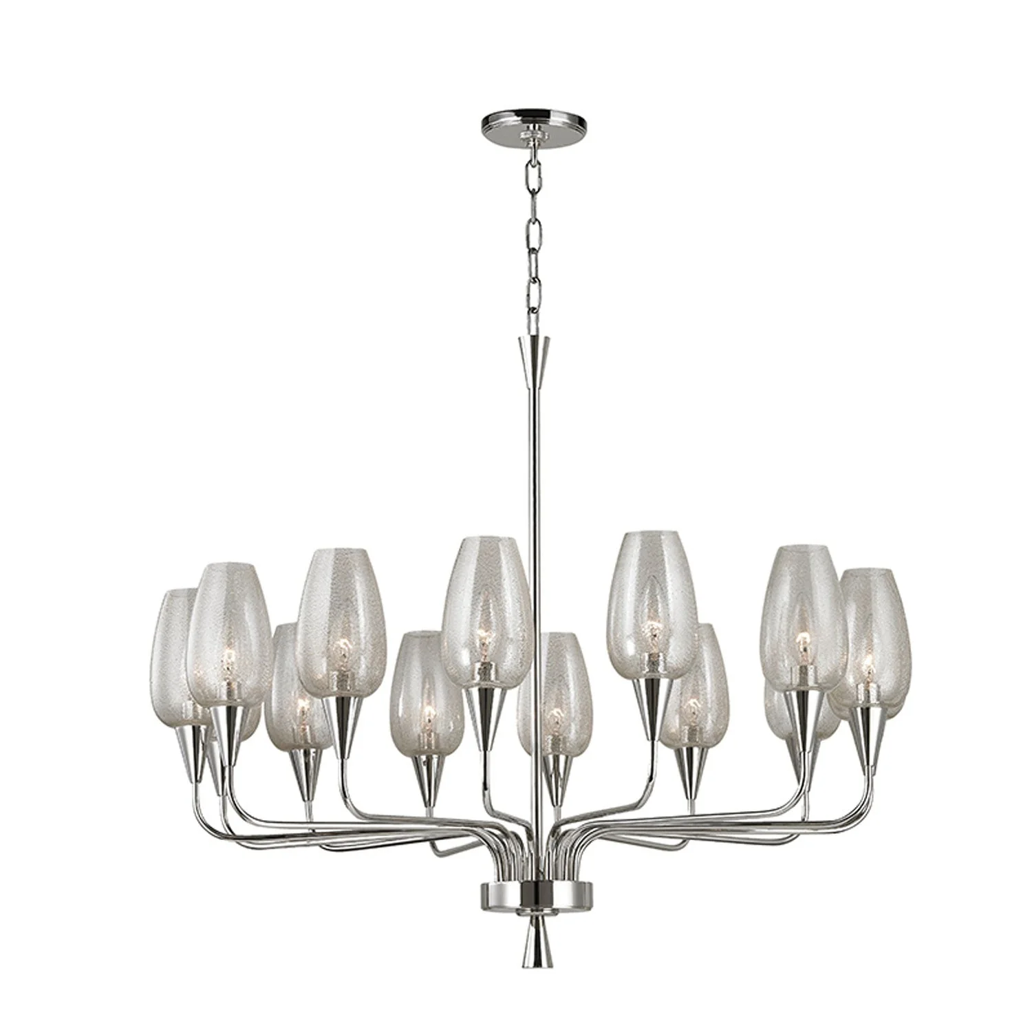 Longmont Polished Nickel Fourteen-Light Chandelier - Image 1