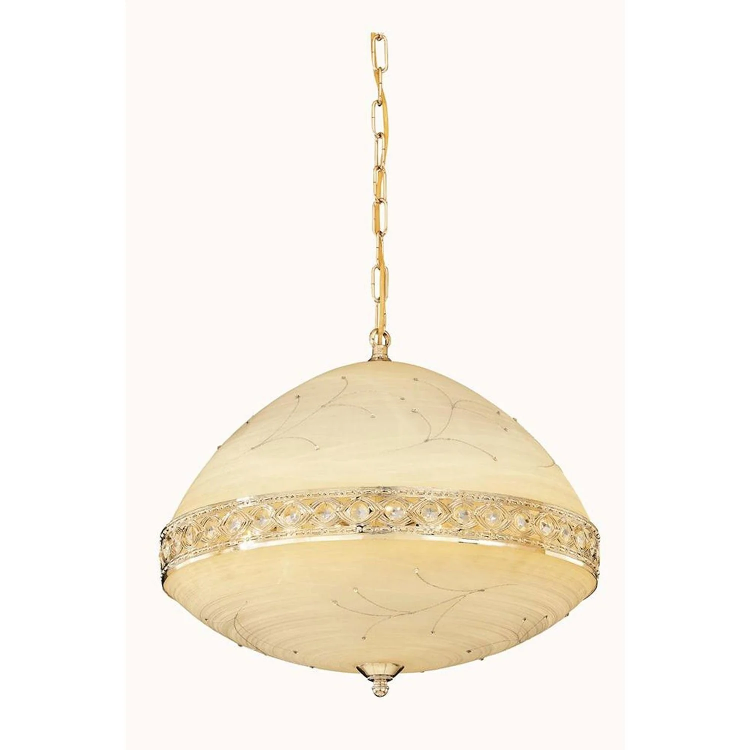 Italia Gold 20-Inch Six-Light Pendant with Swarovski Elements Crystal - Image 1