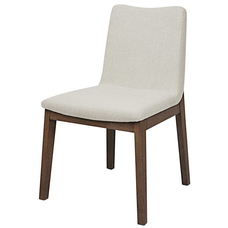 Uttermost Delano Off White Performance Fabric Walnut Finish Wood Dining Chair Set of 2 - Image 3