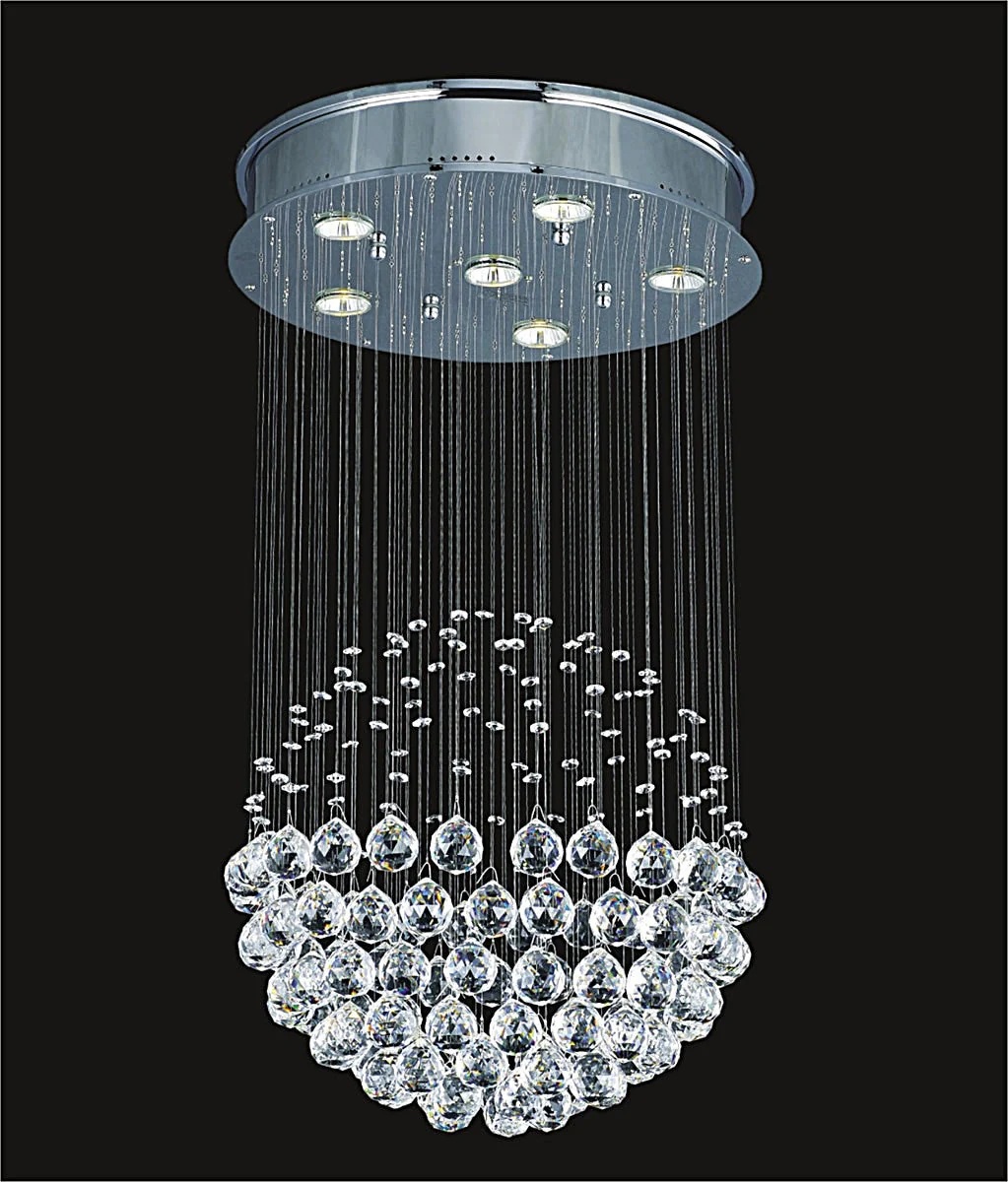 6 light Galactic Crystal Chandelier chrome plated base - Image 1