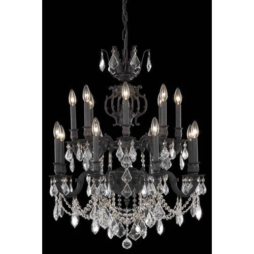 Marseille Dark Bronze Sixteen-Light Chandelier with Clear Royal Cut Crystals - Image 1