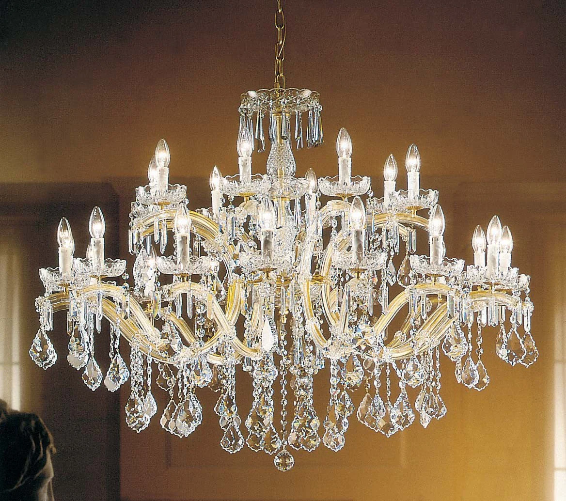 24 Lights Maria Theresa crystal chandelier dressed with clear crystals - Image 1