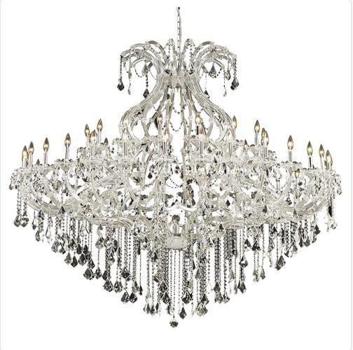 Chrome Forty-Nine Light 72-Inch Chandelier with Royal Cut Clear Crystal - Image 1