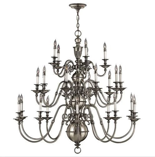 Pewter Twenty-Five Light Chandelier - Image 1